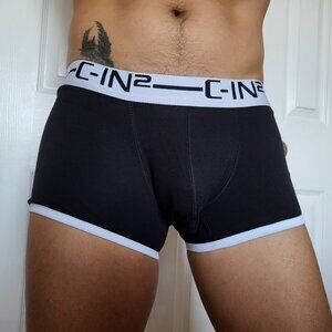 C-IN2 Men's Black Underwear Boxer Brief Medium